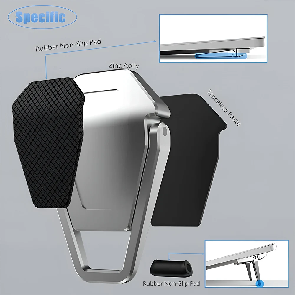 Laptop Stand Folding H5 Portable (Metal) view 2